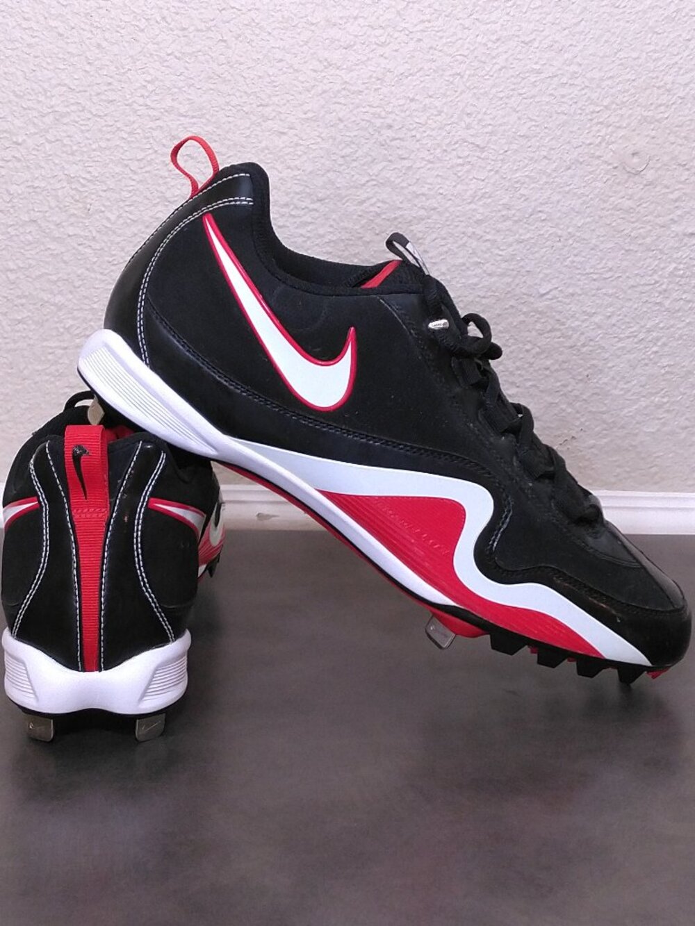 NIKE SLASHER FRAME LITE Baseball Cleats Mens SIZE 13 414990-016 Metal LOW TOP